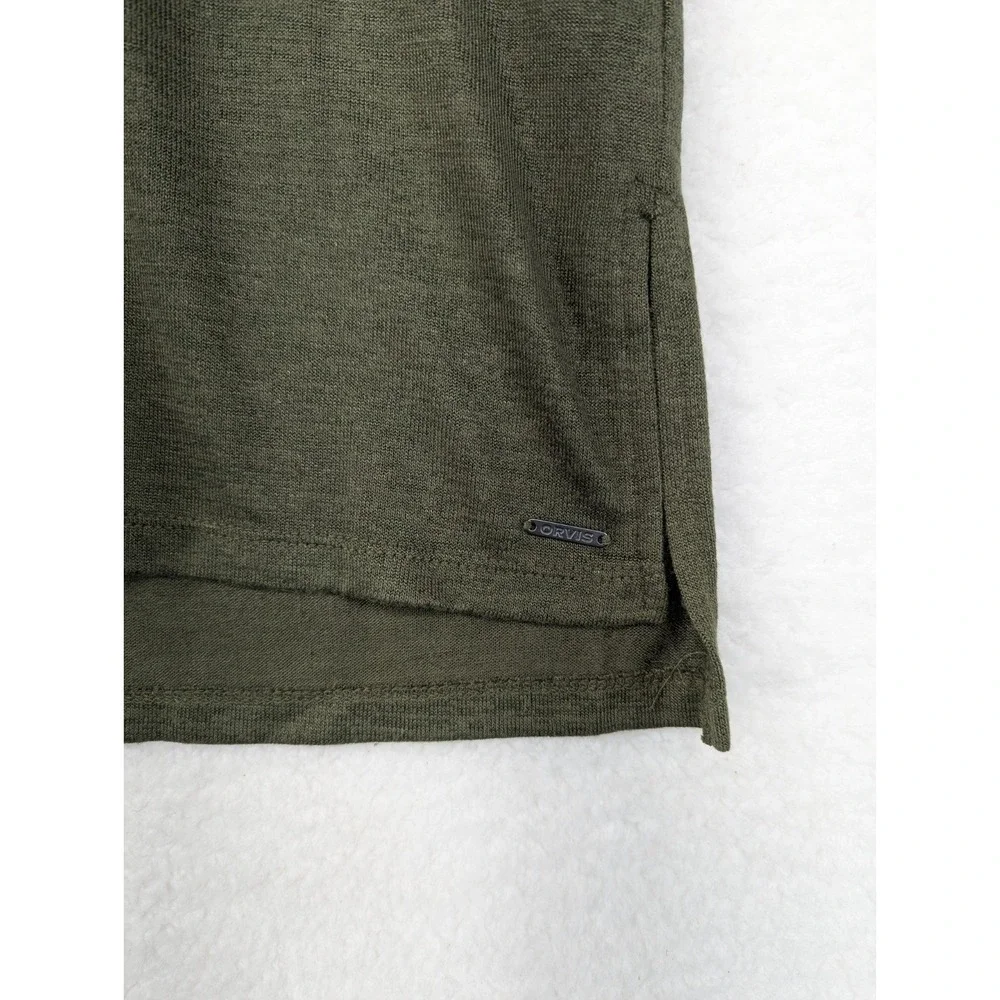Orvis Sweater Womens Green V Neck Pullover Sleeveless Lightweight‎ L
